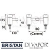 Bristan QUBE Bath Filler Dimensions